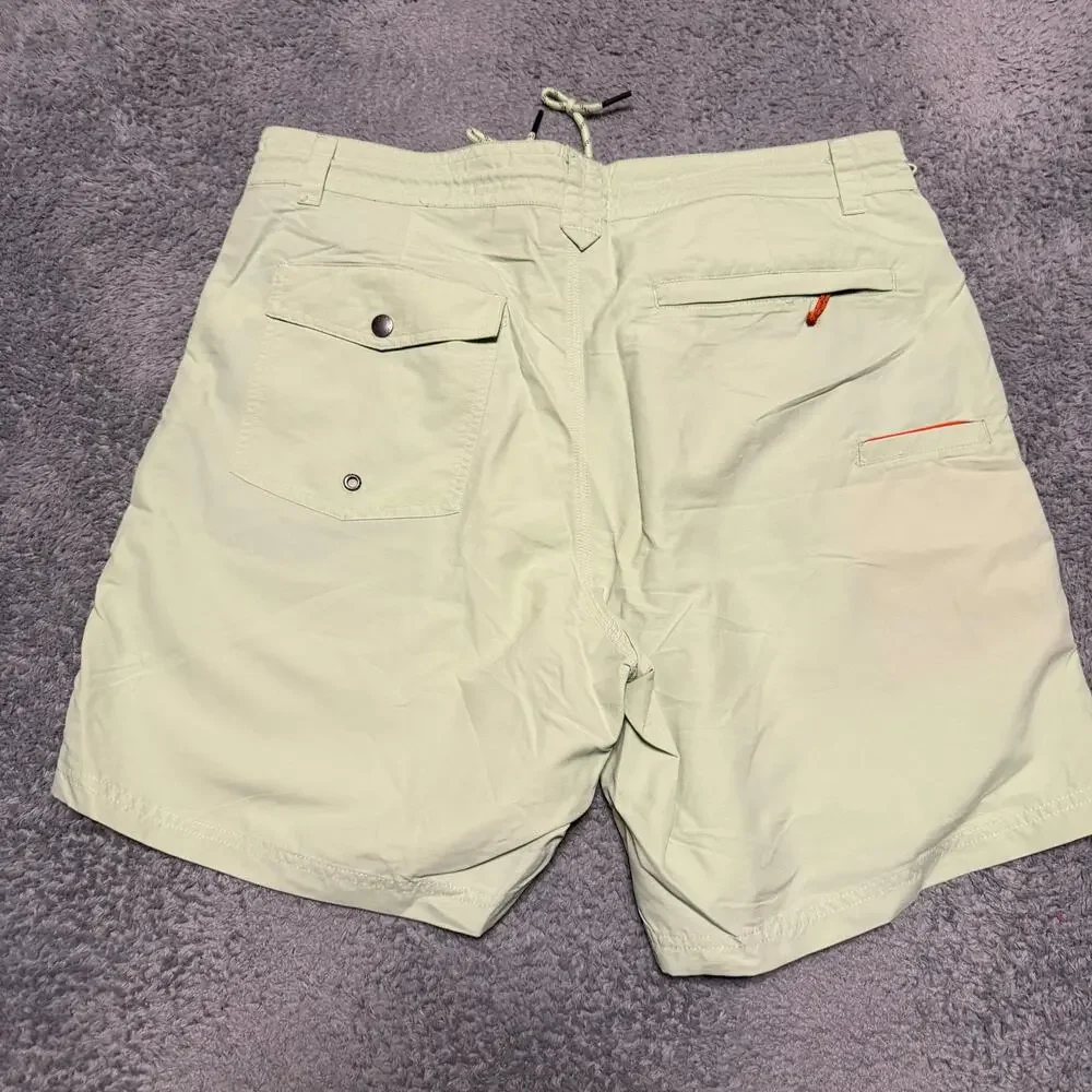 Howler Brothers Horizon Hybrid Shorts Mens 35 Green Quick Dry Hiking Drawstring